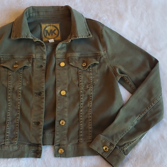 Michael Kors Green Denim Jacket 